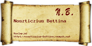 Noszticzius Bettina névjegykártya